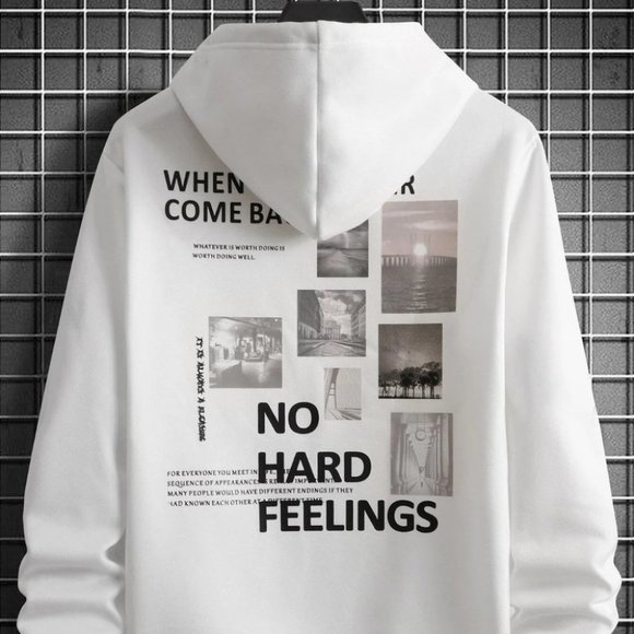 . Other - White Mens Hooded Sweater